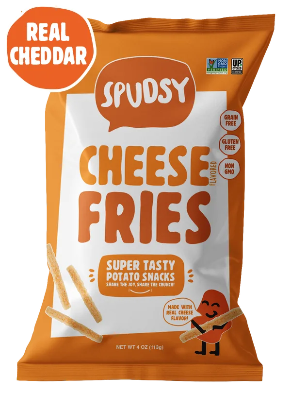 Spudsy Real Cheddar Cheese Sweet Potato Fries by Spudsy - Tier A kids snack