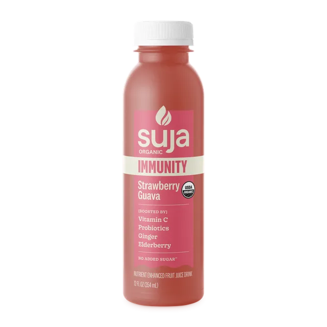 Suja Organic Immunity Strawberry Guava (Boosted Cold-Pressed Juice, 12 fl oz) by Suja Organic - Tier B kids snack