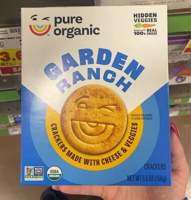 Garden Ranch Baked Cheese & Veggie Crackers by Pure Organic - Tier B kids snack