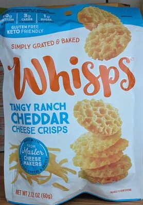 Tangy Ranch Cheddar Cheese Crisps by Whisps - Tier C kids snack