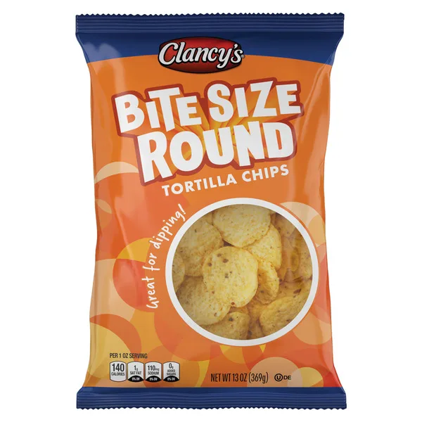 Bite Size Round Tortilla Chips by Clancy's - Tier A kids snack