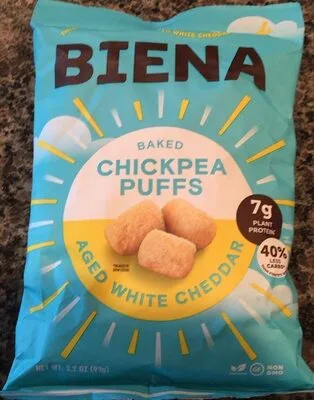 Biena aged white cheddar baked chickpea puffs by Biena - Tier B kids snack