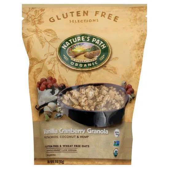 Nature's path, granola cereal with coconut & hemp, vanilla cranberry by Nature's Path - Tier E kids snack