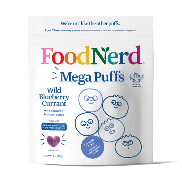 Organic Blue Mega Puffs by FoodNerd - Tier B kids snack