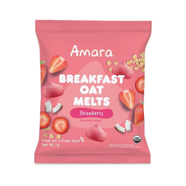 Amara Organic Breakfast Oat Melts Strawberry Baby Snack by Amara - Tier B kids snack
