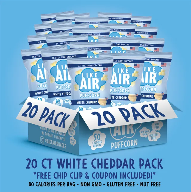Like Air White Cheddar Puffcorn by Like Air - Tier B kids snack