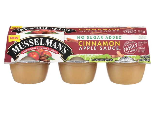 No Sugar Added Cinnamon Apple Sauce Cups by Musselman's - Tier B kids snack