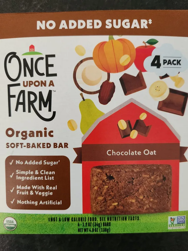 Chocolate Oat Bar by Once Upon a Farm - Tier B kids snack