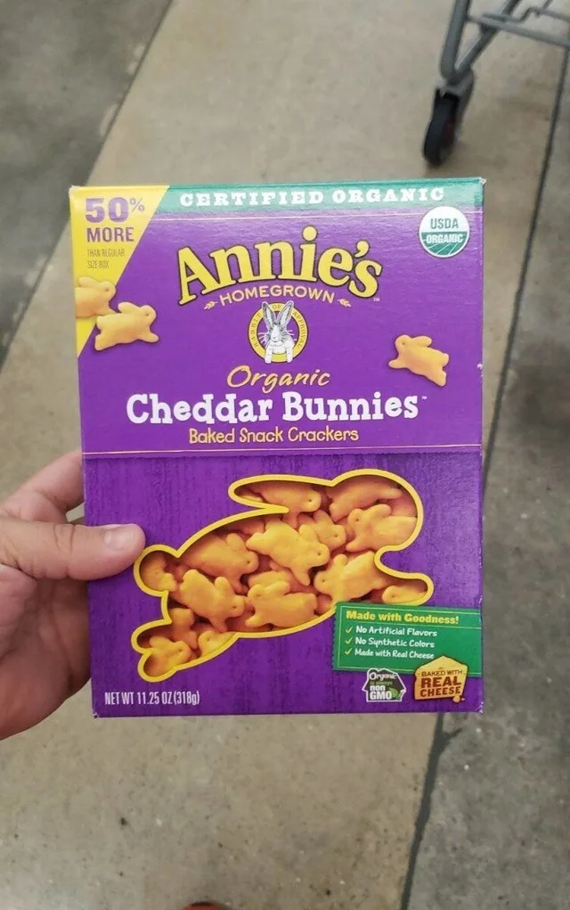 Cheddar bunnies by Annie's Homegrown - Tier A kids snack