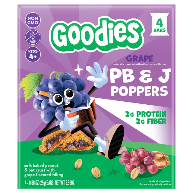 PB&J Poppers - Grape by Goodies - Tier C kids snack