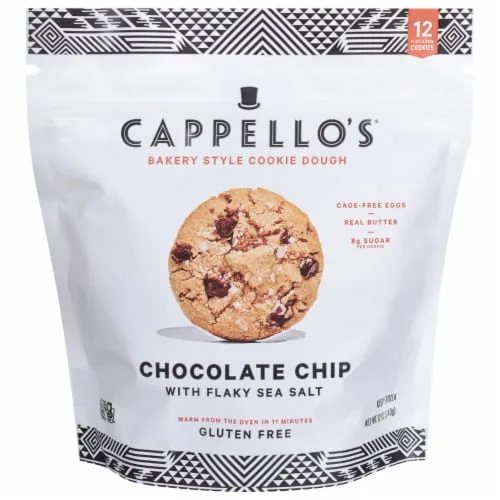 Almond Flour Chocolate Chip Cookie Dough by Cappello's - Tier D kids snack