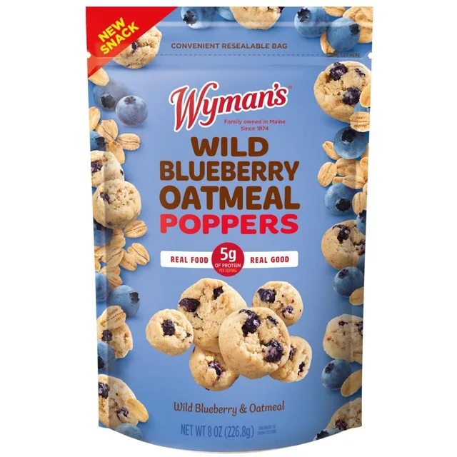 Wyman's Wild Blueberry Oatmeal Poppers 8oz Snack Bag by Wyman's - Tier C kids snack