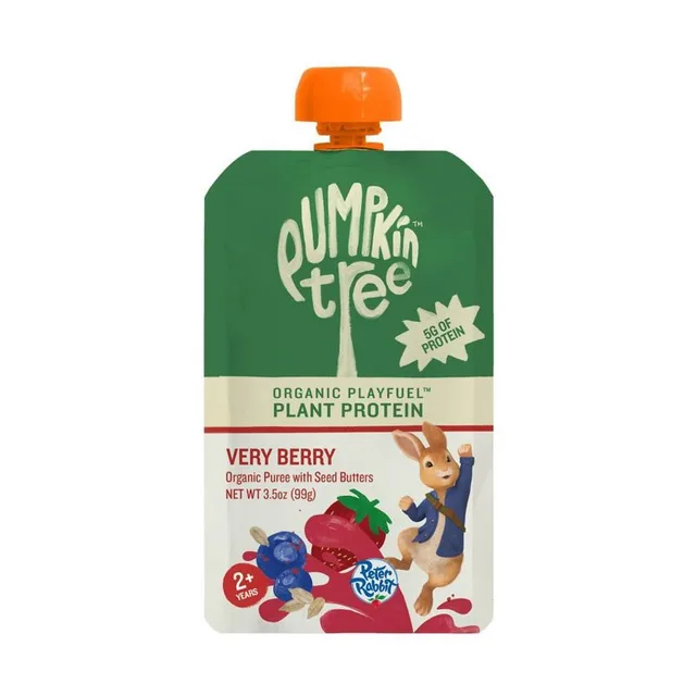 Peter Rabbit Organics Pumpkin Tree Organic Playfuel Plant Protein Very Berry Pouch by Peter Rabbit Organics - Tier B kids snack