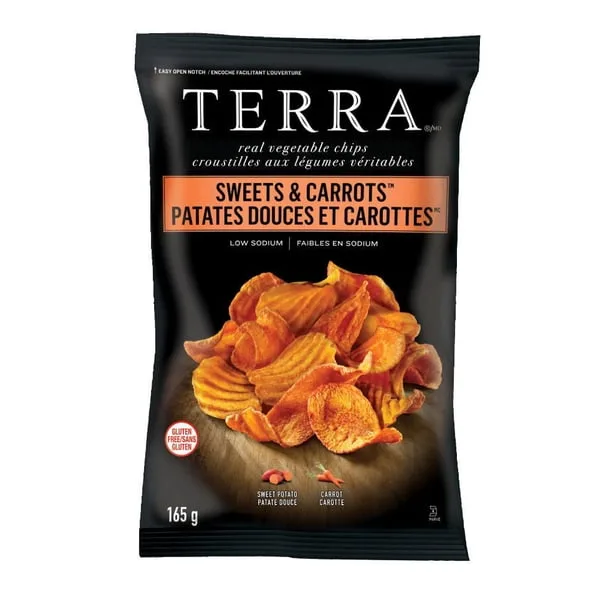 Terra Sweets & Carrots Low Sodium Real Vegetable Chips by Terra - Tier E kids snack