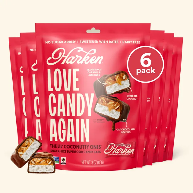 Harken The Lil' Coconutty Ones - Coconut, Almond & Date Caramel Mini Candy Bars by Harken Sweets - Tier B kids snack