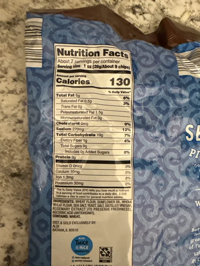 Pita Chips, Sea Salt by Clancy's - Tier A kids snack