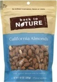 California Almonds Sea Salt Roasted by Back to Nature - Tier C kids snack