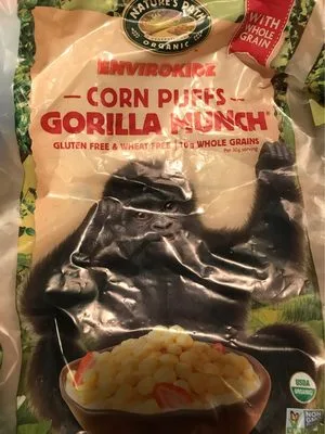 Gorilla Munch Corn Puffs Cereal by Envirokidz - Tier C kids snack