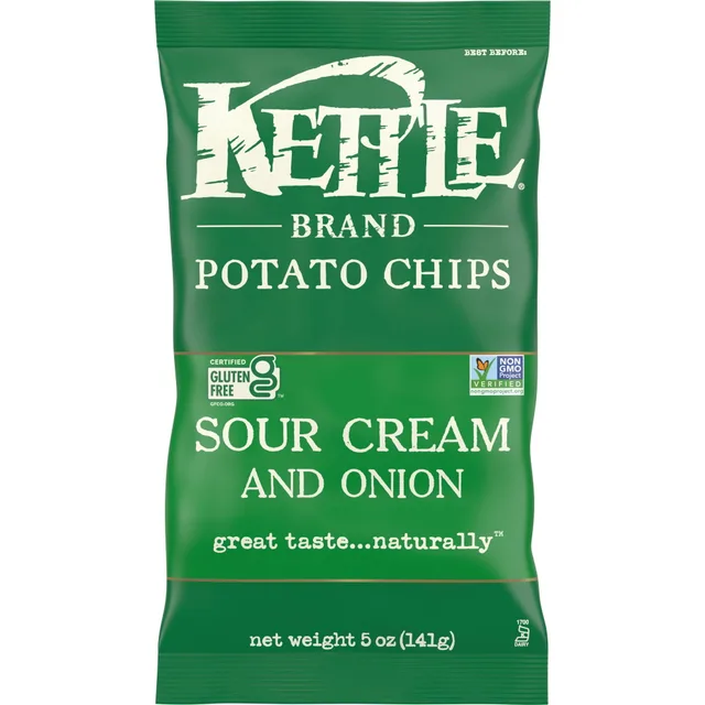 Potato Chips, Sour Cream & Onion Kettle Chips by Kettle Brand - Tier C kids snack