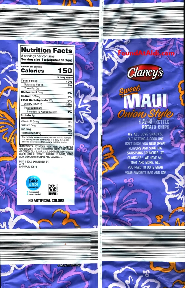 Sweet Maui Onion style by Clancy's - Tier C kids snack