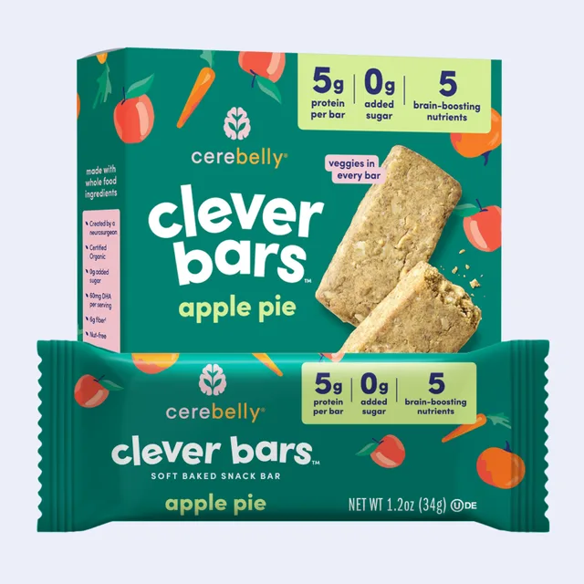 Cerebelly Clever Bars Apple Pie (4-pack) by Cerebelly - Tier B kids snack