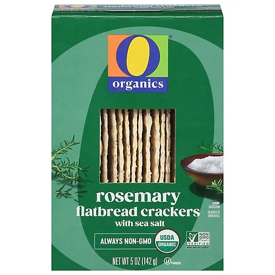 Rosemary Flatbread Crackers With Sea Salt by O Organics - Tier B kids snack