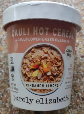 Cinnamon almond cauli hot cereal, cinnamon almond by Purely Elizabeth - Tier D kids snack