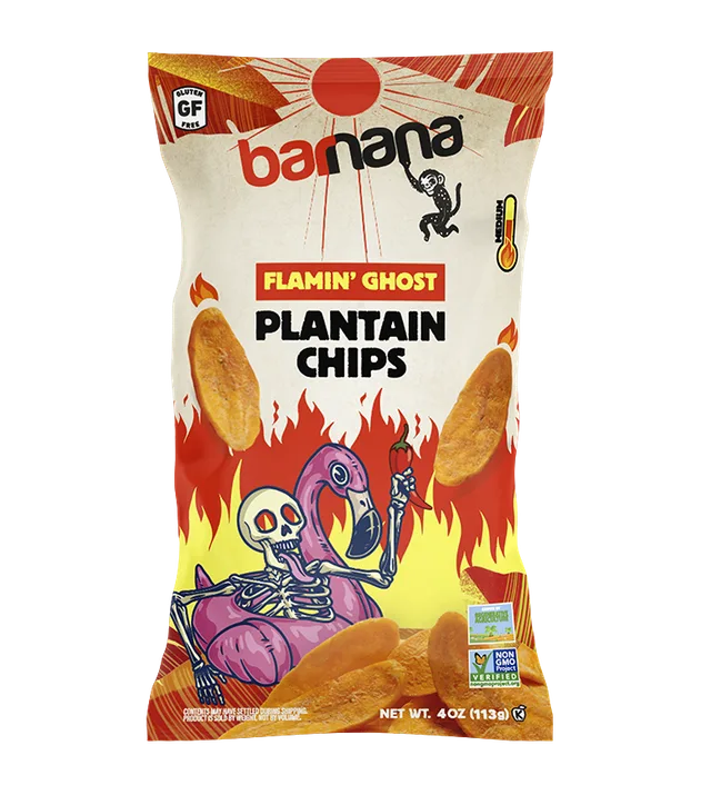 Flamin' Ghost Plantain Chips by Barnana - Tier A kids snack