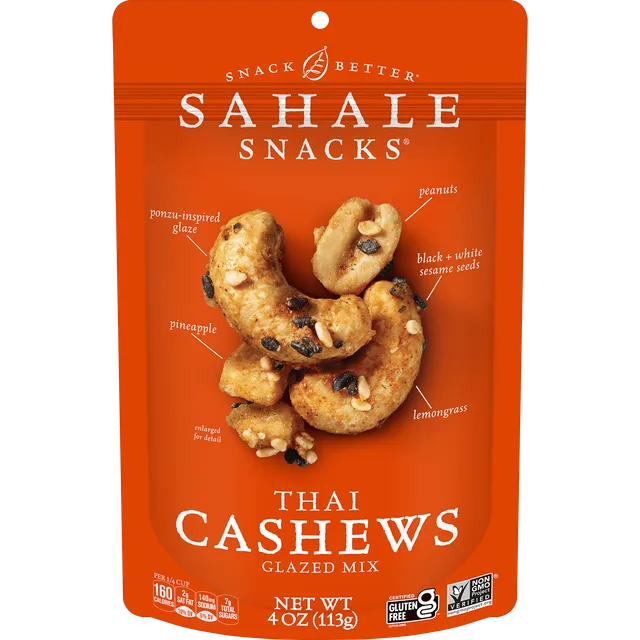 Thai Cashews Glazed Mix Nut Blend by Sahale Snacks - Tier C kids snack