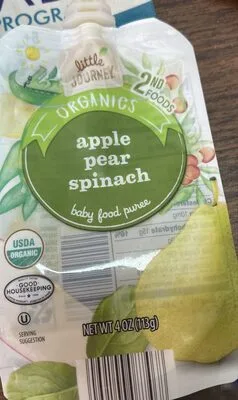 apple pear spinach baby food puree by Little Journey - Tier B kids snack