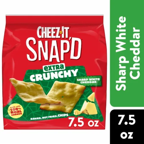 Snap’d Sharp White Cheddar Extra Crunchy by Cheez-It - Tier B kids snack