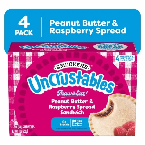 Uncrustables Peanut Butter & Raspberry Spread Sandwich by Smucker's - Tier D kids snack