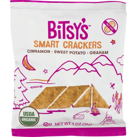 Sweet Potato Cinna-Graham Smart Crackers by Bitsy's - Tier D kids snack