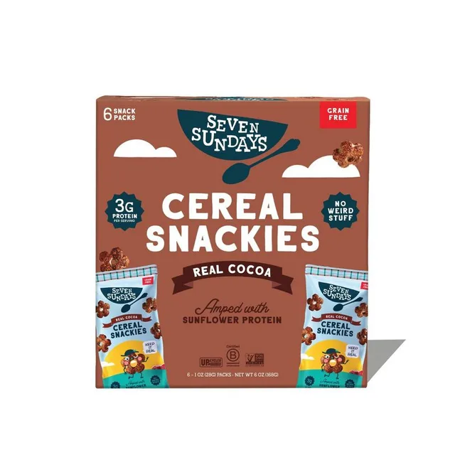 Seven Sundays Real Cocoa Gluten Free Cereal Snackies by Seven Sundays - Tier C kids snack