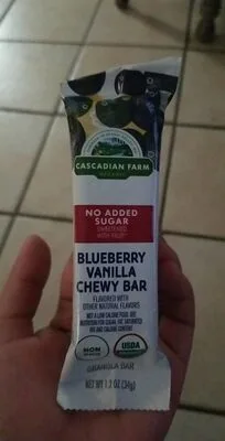 Blueberry Vanilla Chewy Bars - No Added Sugar by Cascading farm - Tier B kids snack