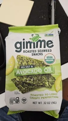 Organic Premium Roasted Seaweed - Sea Salt & Avocado Oil by gimme - Tier A kids snack