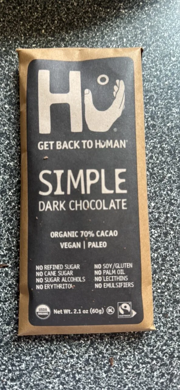 Simple Dark Chocolate by Hu - Tier E kids snack