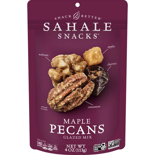 Maple Pecans Glazed Mix Nut Blend by Sahale Snacks - Tier E kids snack