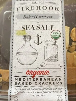 Mediterranean Baked Crackers - Sea Salt by Firehook - Tier B kids snack