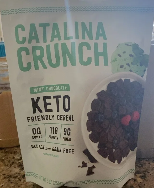 Mint Chocolate Keto Friendly Cereal by Catalina Crunch - Tier A kids snack