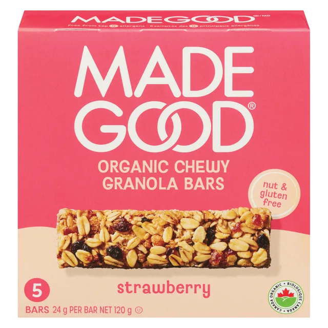 Strawberry Granola Bar by MadeGood - Tier D kids snack