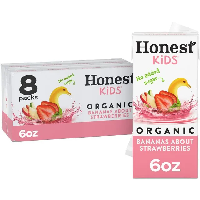 Honest Kids' Organic Strawberry Banana Juice Drink - 8pk/6 fl oz Boxes by Honest Kids - Tier B kids snack