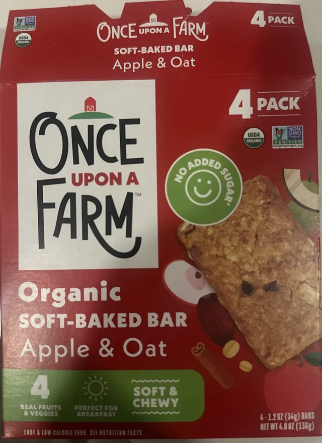 Soft Baked Bar : Apple and Oat by Once Upon a Farm - Tier B kids snack