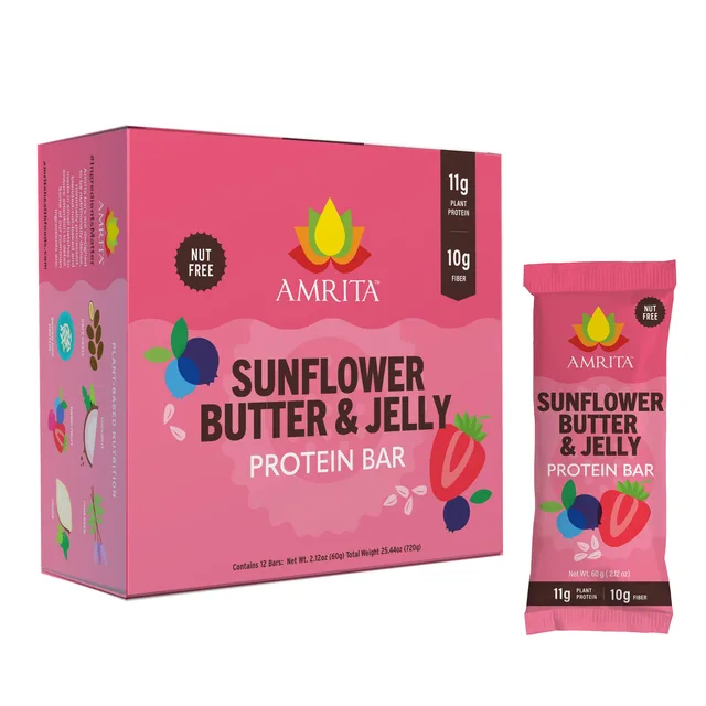 Sunflower Butter & Jelly Protein Bar by Amrita - Tier C kids snack