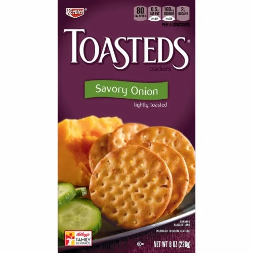 Keebler Toasted Crackers Onion 8oz by Keebler - Tier C kids snack