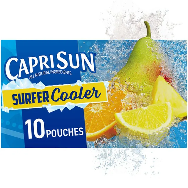 Capri sun, fruit juice, surfer cooler mixed fruit by Capri Sun - Tier E kids snack