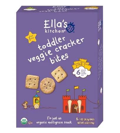 Toddler Veggie Cracker Bites by Ella's Kitchen - Tier B kids snack