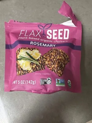 FLAX SEED plant-based organic crackers ROSEMARY by Flackers - Tier A kids snack