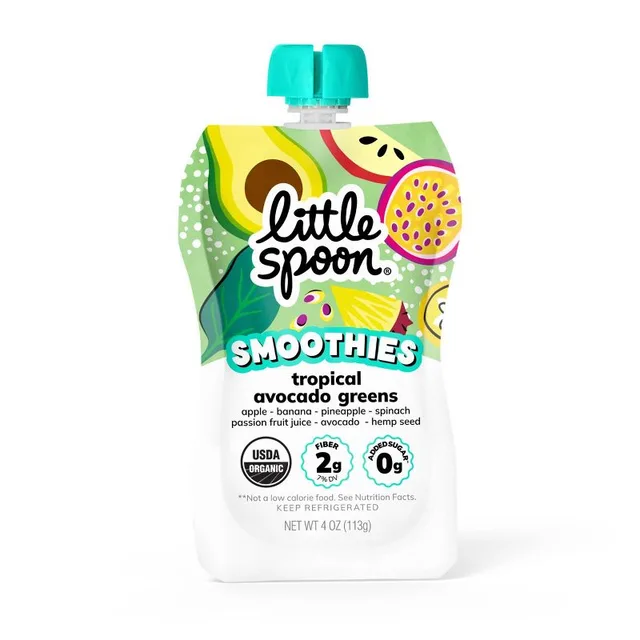 Little Spoon Tropical Avocado Greens Organic Kids' Smoothie - 4oz Refrigerated Pouch by Little Spoon - Tier B kids snack