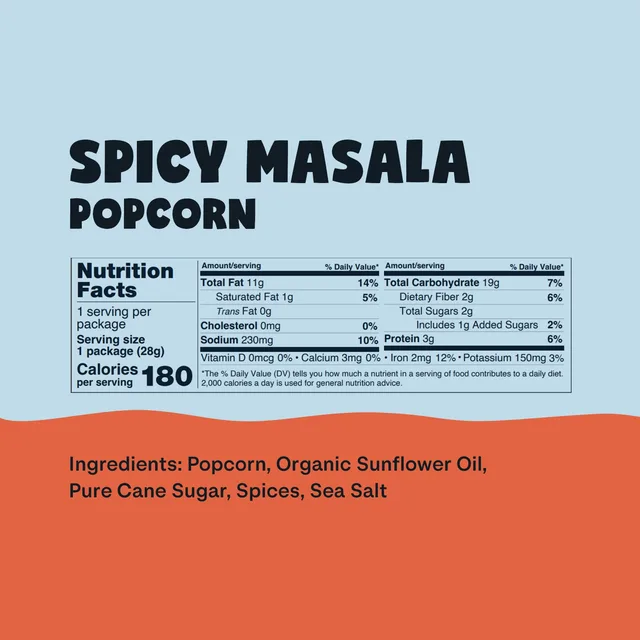 Daadi Snacks Spicy Masala Popcorn by Daadi Snacks - Tier A kids snack